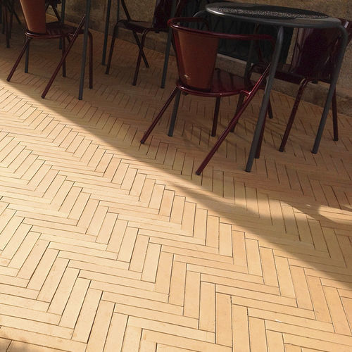 Ceramic paving slab - Tira Romana Pau Rosa - Vale de Gândara - for outdoor use / garden / commercial