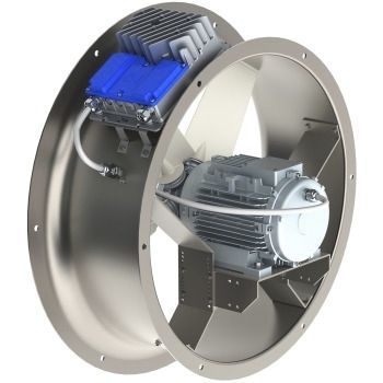 Helical fan - AXUS EC DEPORTED  - AREM - commercial / indoor / galvanised steel