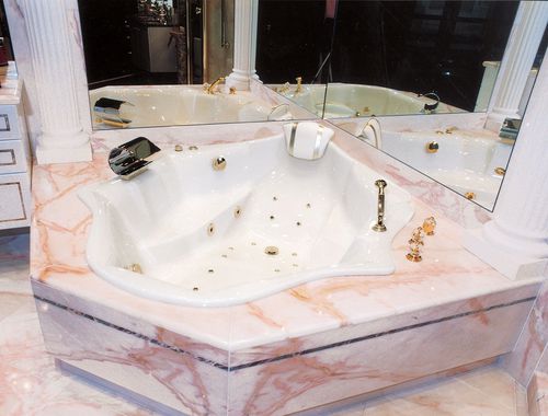 Corner bathtub - LYS - Preti - freestanding / professional / composite