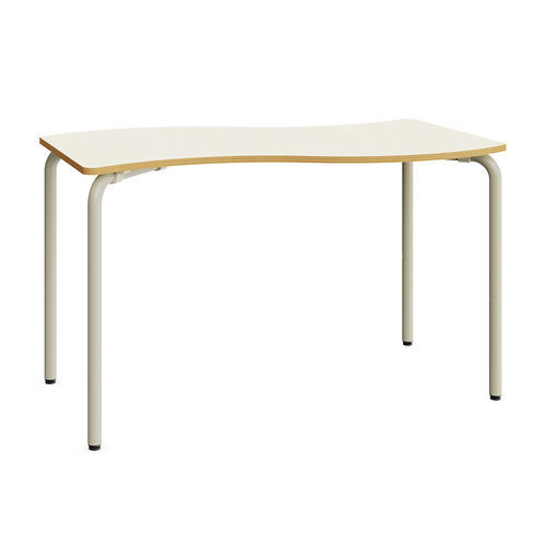 Contemporary classroom table - Wave - Mirplay Objektmöbel - MDF / painted metal base / adjustable-height
