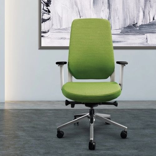 Contemporary executive chair - SHELL - Gierre Sedute - leather / fabric / metal
