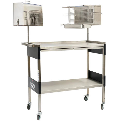 Barbecue trolley - PRO T1 - Bolzer - commercial / stainless steel