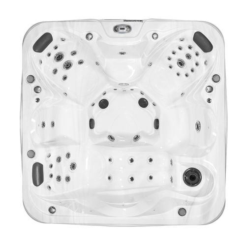 Above-ground hot tub - P-400 - Catalina Spas - square / 6-person / wooden