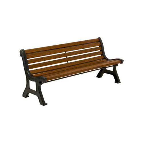 Contemporary public bench - BENCHES ROMA - EUROCOM SRL - metal / wooden / with backrest