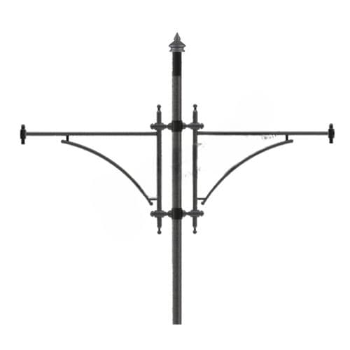Galvanized iron lamp post arm - COD 381 - EUROCOM SRL