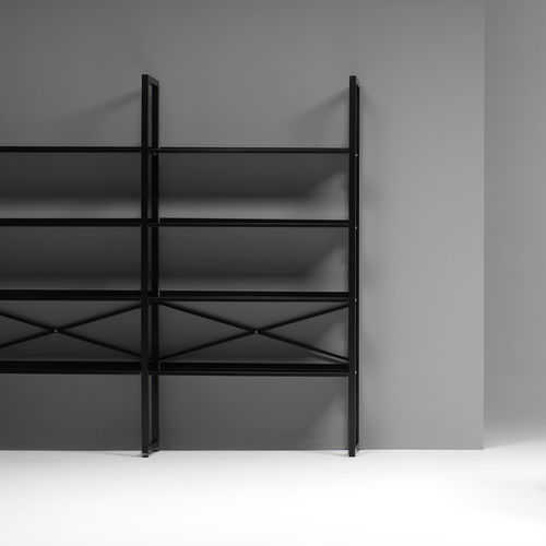 Modular bookcase - Q30B - Emme Italia srl - contemporary / steel / white