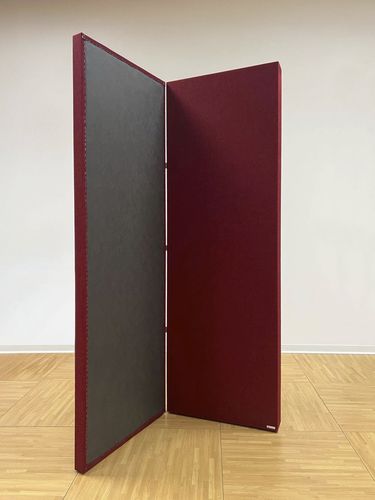 Room divider sound-absorbing panel - AKUTRAP GOBO - Oudimmo Acoustic Design - fabric / rectangular / white