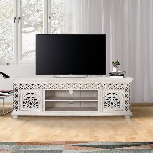 Shabby chic TV cabinet - 1518 - Giner y Colomer - with shelves / 2 doors / handmade