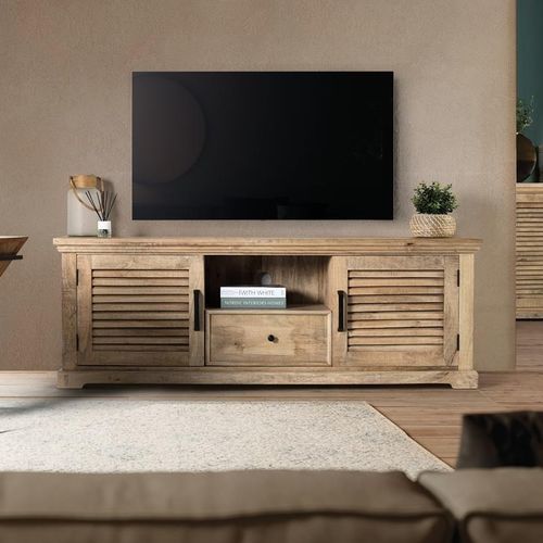 Contemporary TV cabinet - 1731 - Giner y Colomer - with drawers / 2 doors / solid wood