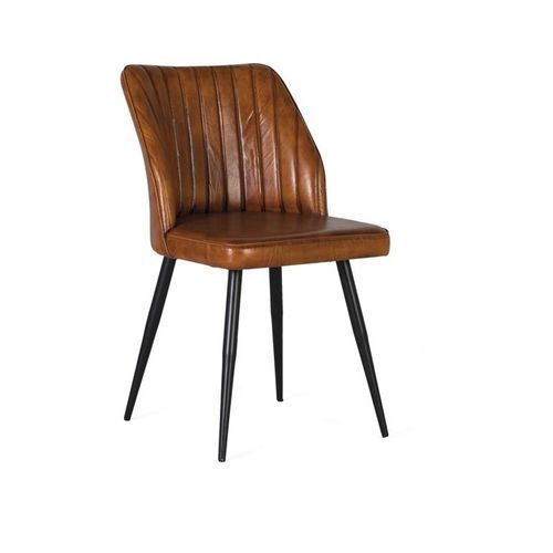 Contemporary chair - 1757 - Giner y Colomer - indoor / leather / wooden