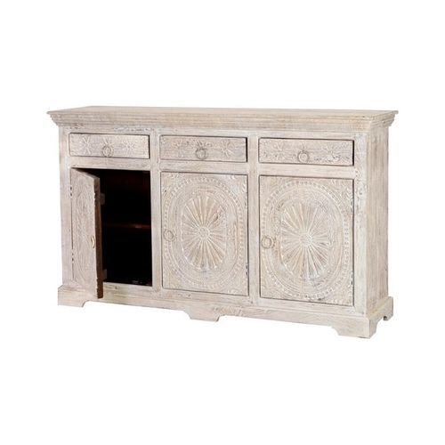 Contemporary sideboard - 6818 - Giner y Colomer - wooden / hand-carved wood / with shelf