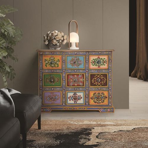 Ethnic chest of drawers - 6100 - Giner y Colomer - wooden / with drawer / 9-drawer