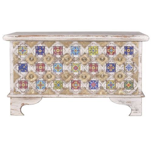 Contemporary chest - 6574 - Giner y Colomer - bronze / hand-carved wood