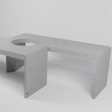 Design table - TREE - Sirolis - concrete / concrete base / rectangular