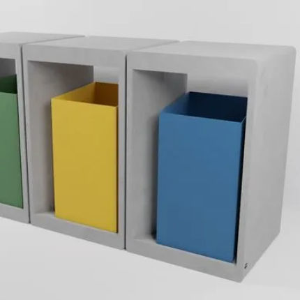 Recycling bin enclosure - BLUE - Sirolis