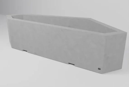 Concrete planter - Sirolis - hexagonal / 3D printing / reusable