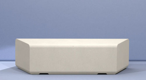 Design public bench - BEAM 1250 ANGULAR - Sirolis - reinforced concrete / without backrest / without armrests