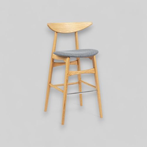 Contemporary bar stool - MARIO - Meubles des Carpates - wooden / wooden base / 4-legged