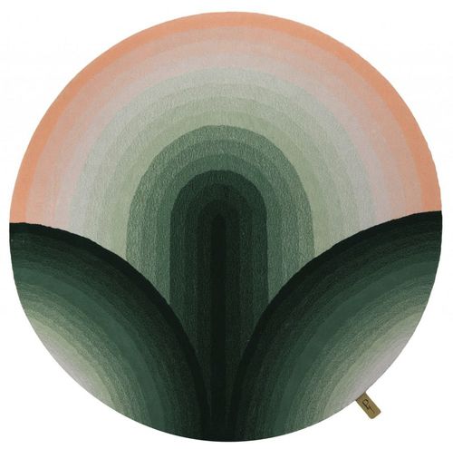 Contemporary rug - tapis rond haut de gamme NELAMBO - inspiration du lotus sacré  - Studio Gazelles - geometric / wool / round