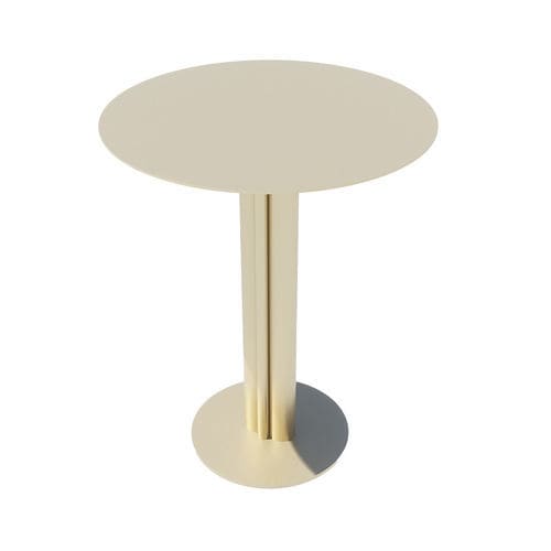 Design bistro table - PIVOINE - Studio Gazelles - metal / round / circular