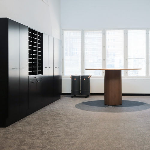 Self-supporting storage system - EVOLUTION POST - MIZETTO AB - contemporary / wooden / commercial