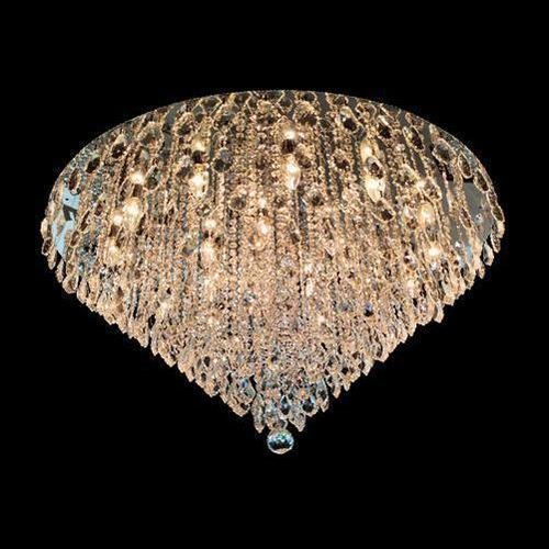Contemporary ceiling light - 80911 series - CRISTALUX LIGHTING DESIGN - circular / stainless steel / crystal