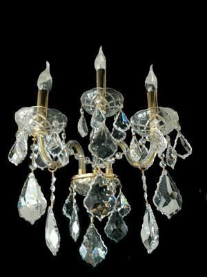 Baroque style wall light - 165 - CRISTALUX LIGHTING DESIGN - indoor / stainless steel / crystal