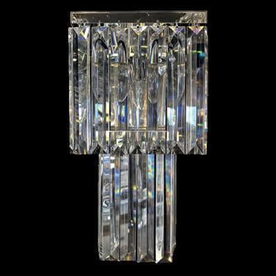 Modern wall light - 2026/25W - CRISTALUX LIGHTING DESIGN - indoor / stainless steel / crystal