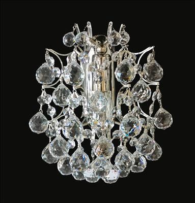 Contemporary wall light - 832/1/4CB - CRISTALUX LIGHTING DESIGN - indoor / stainless steel / crystal