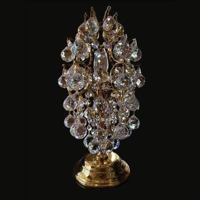 Table lamp - 832/1/1D - CRISTALUX LIGHTING DESIGN - stainless steel / crystal / contemporary