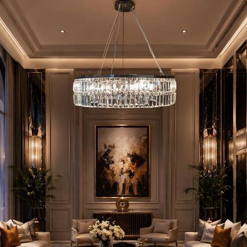 Contemporary chandelier - X5 SERIES - CRISTALUX LIGHTING DESIGN - stainless steel / glass / commercial