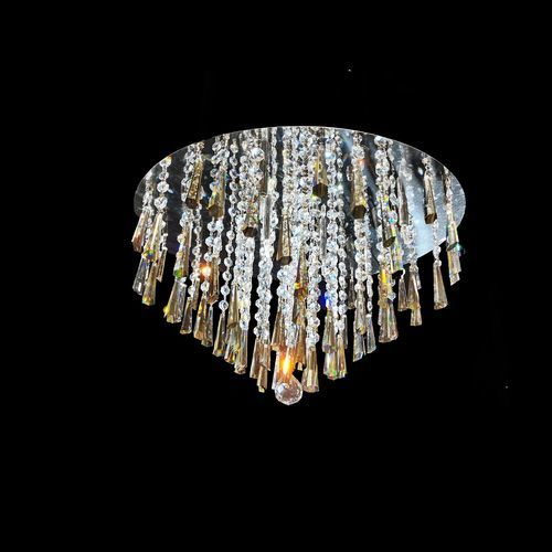 Contemporary chandelier - x7/505H - CRISTALUX LIGHTING DESIGN - stainless steel / crystal / commercial