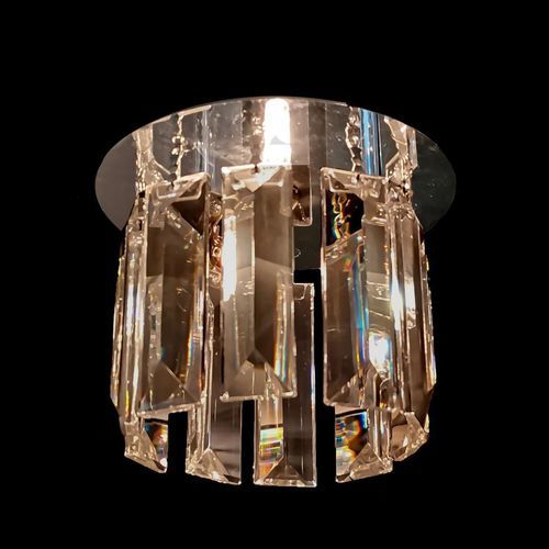 Contemporary ceiling light - 611 - CRISTALUX LIGHTING DESIGN - round / geometric / stainless steel
