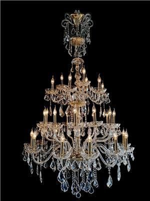 Traditional chandelier - 165/24+9 - CRISTALUX LIGHTING DESIGN - metal / crystal / commercial