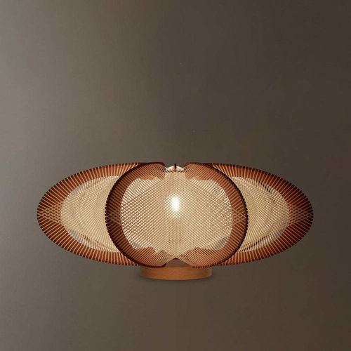 Table lamp - ETIOLA CROISÉ - LAFABLIGHT - cotton / oak / wood