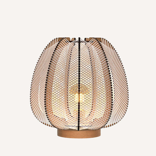 Table lamp - LAMPIU CROISÉ - LAFABLIGHT - oak / cotton / wood