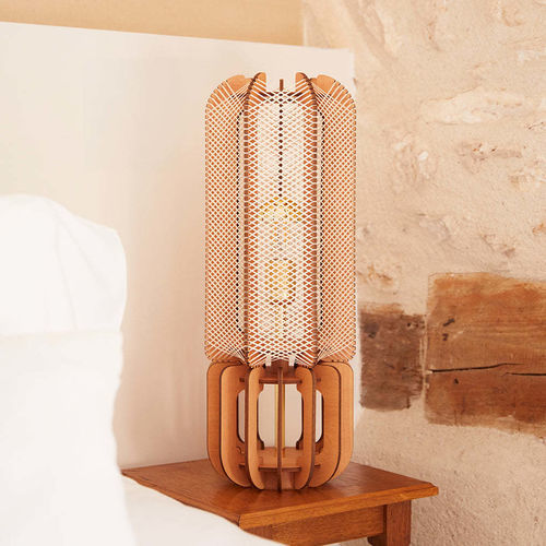 Table lamp - JEELI M - LAFABLIGHT - oak / cotton / wood