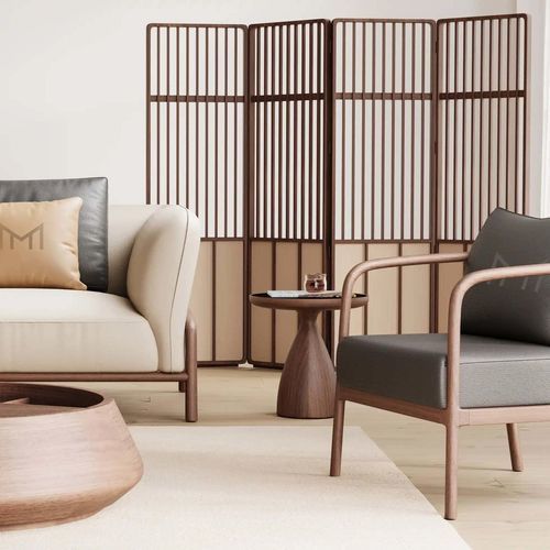 Contemporary side table - CLEARNESS  - DASH CASA GROUP CO.LTD - solid wood / walnut / glass