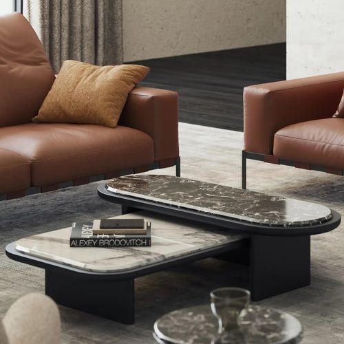 Contemporary coffee table - SHI GUANG - DASH CASA GROUP CO.LTD - solid wood / ash / marble