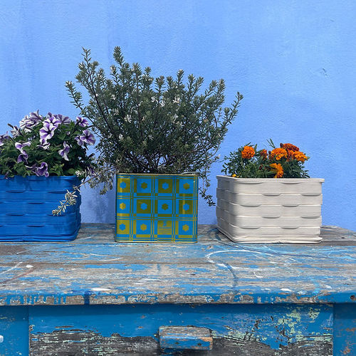 Plastic garden planter - GERANI - THE NEW TENEKES SMALL - BlueCycle - home / lab / garden