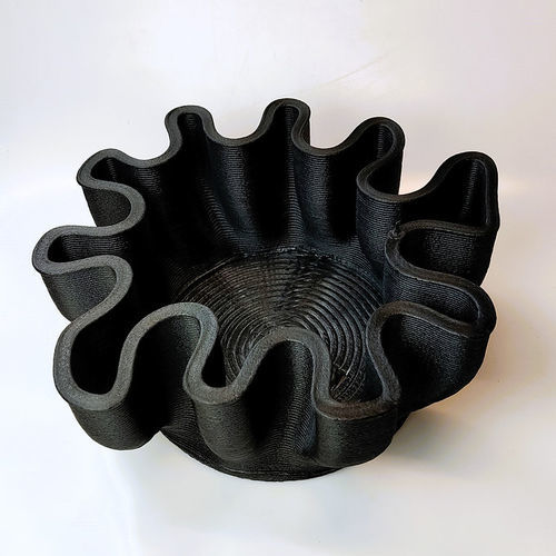 Plastic bowl - LARGE  - BlueCycle - coral / contemporary