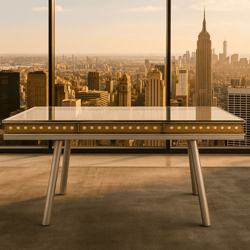 Aircraft parts conference table - SLOT - Skypak - original design / wooden / glass