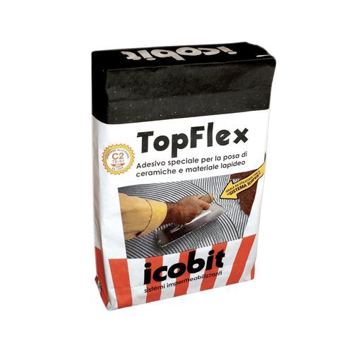 Floor cement adhesive - TOPFLEX - Icobit Italia - for tile / for floor coverings / for waterproofing membrane