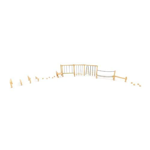 Playground obstacle course - RPP3000-N - ASLIPARK ÇEVRE TASARIM VE MÜH. SAN. DIŞ TİC. LTD. ŞTİ (Robiwood) - parkour / stainless steel / wooden