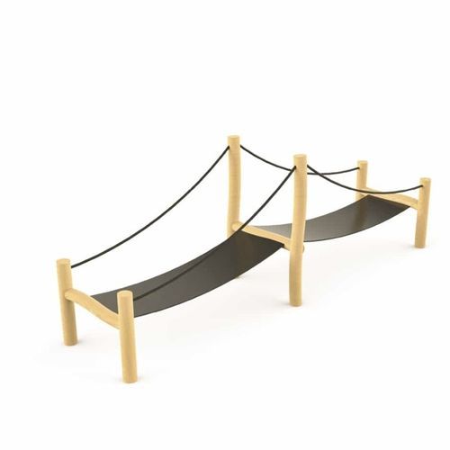 Stainless steel playground bridge - RPP1041-N - ASLIPARK ÇEVRE TASARIM VE MÜH. SAN. DIŞ TİC. LTD. ŞTİ (Robiwood) - wooden
