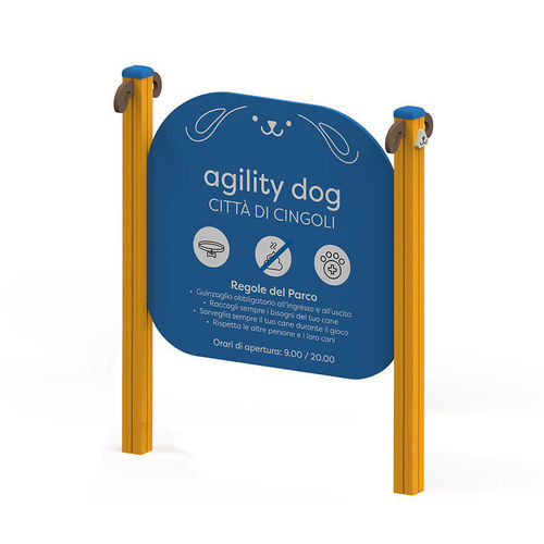 Dog park signboard - CARTELLONE - MACAGI s.r.l. - wood / polyethylene (PE) / outdoor