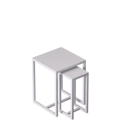 Modern nesting tables - INTTABLESET2_WH - Best Mannequins BV - powder-coated steel / metal base / square