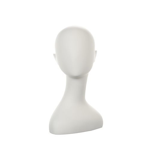 Female display mannequin head - TW018_IWH - Best Mannequins BV - abstract / fiberglass / white