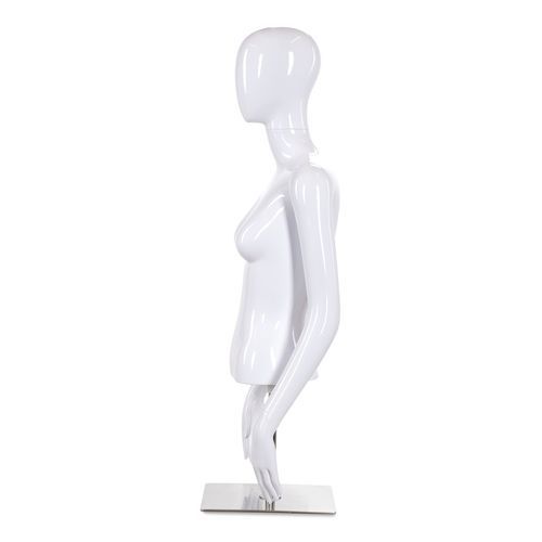 Female display mannequin torso - COSFT8AYL_WH+HG - Best Mannequins BV - abstract / polystyrene / stainless steel
