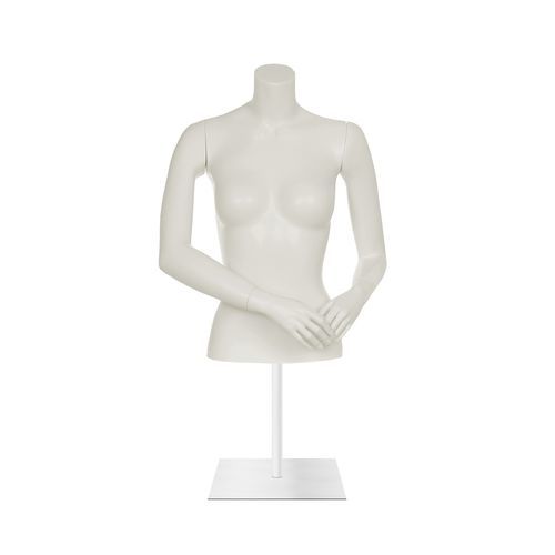 Female display mannequin torso - HBF5DBU_IWH-IWH - Best Mannequins BV - fashion / polyester / powder-coated steel